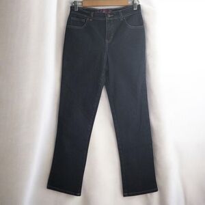 Gloria Vanderbilt jeans women's size 4p 4  petite blue dark demin jeans